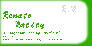 renato matity business card
